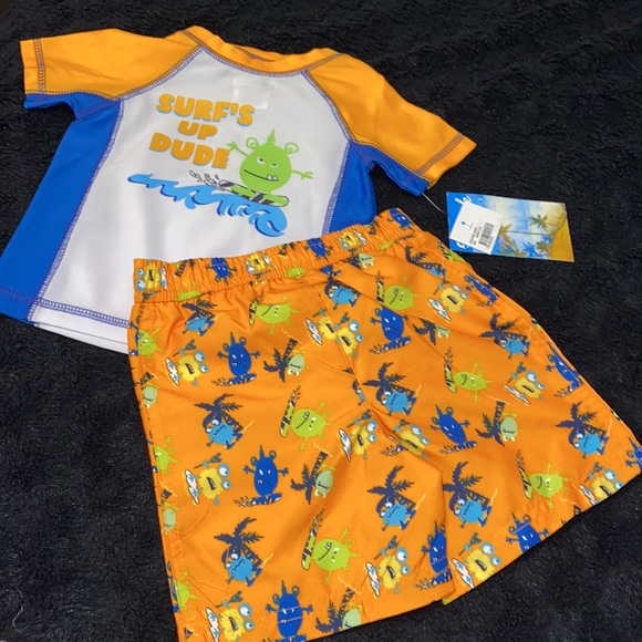 18m Swim bathing suit, swim suit set, boys bathing suit,2 pieces,swim trunks - Picture 8 of 15